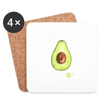 Avocado - Untersetzer (4er-Set) - Weiß - Vorne