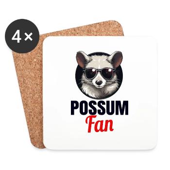 Opossum Possum Vintage Possumm Oppossum - Untersetzer (4er-Set) - Weiß - Vorne
