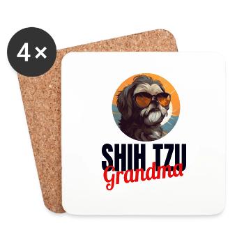 Shih Tzu Löwenhunde Chrysanthemenhund Shih Tzu - Untersetzer (4er-Set) - Weiß - Vorne