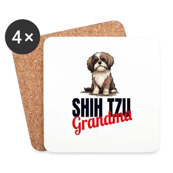 Shih Tzu Löwenhunde Chrysanthemenhund Shih Tzu - Untersetzer (4er-Set) - Weiß - Vorne