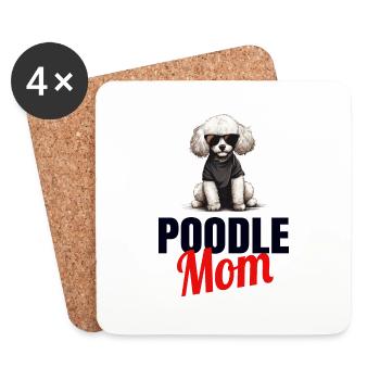 Pudel Hundeliebhaber Hundebesitzer Haustier Pudel - Untersetzer (4er-Set) - Weiß - Vorne