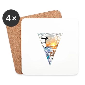 Kitesurfers - Coasters (set of 4) - white - Front