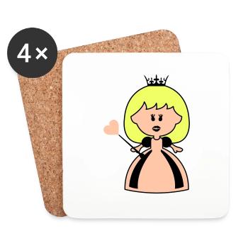 princesse amour - Dessous de verre (lot de 4) - blanc - Devant