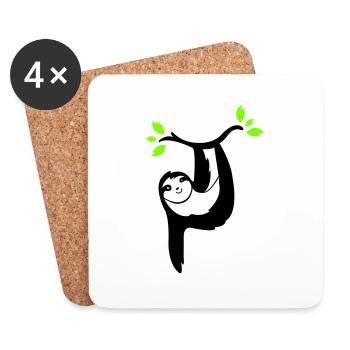 sloth 01 - Coasters (set of 4) - white - Front
