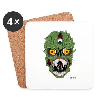 Zombie alien - Untersetzer (4er-Set) - Weiß - Vorne