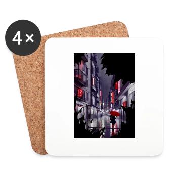 Tokyo - Dessous de verre (lot de 4) - blanc - Devant
