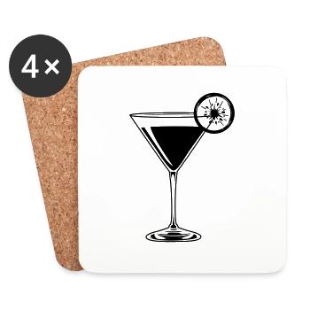 cocktail - Dessous de verre (lot de 4) - blanc - Devant