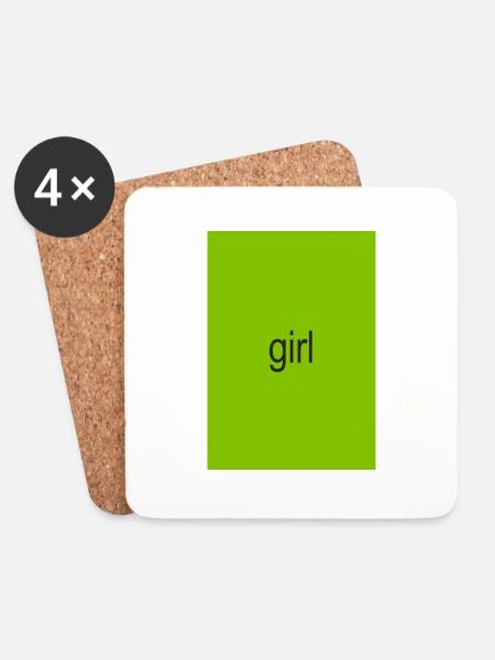 Girl - Coasters (set of 4) - white
