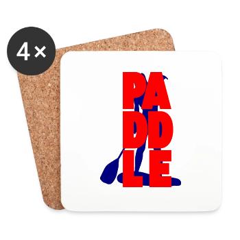 Stand Up Paddle Grafikdesign - Untersetzer (4er-Set) - Weiß - Vorne