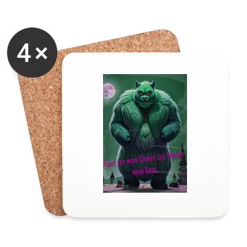 Halloween 1 - Dessous de verre (lot de 4) - blanc - Devant