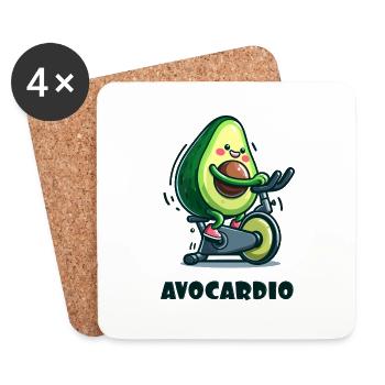 AVOCARDIO - Coasters (set of 4) - white - Front