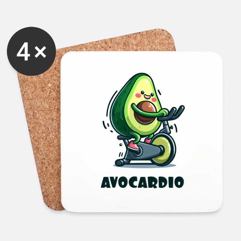 AVOCARDIO - Untersetzer (4er-Set) - Weiß