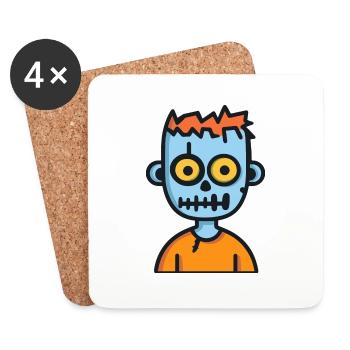 Zombie Halloween Comic - Untersetzer (4er-Set) - Weiß - Vorne