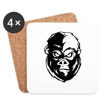 gorilla face tier - Untersetzer (4er-Set) - Weiß - Vorne
