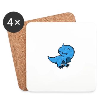Rex Blue Cute - Untersetzer (4er-Set) - Weiß - Vorne