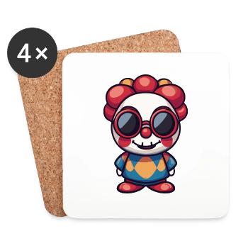 Halloween Clown Cool - Coasters (set of 4) - white - Front