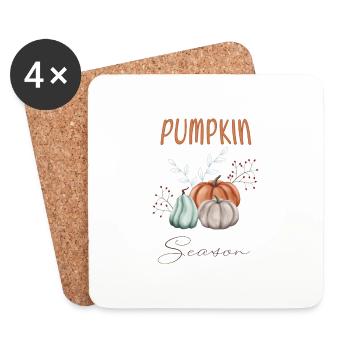 Autumn Pumpkin season - Coasters (set of 4) - white - Front