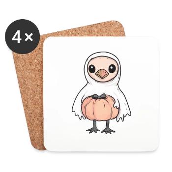 Strauß Halloween Lustig Geist - Untersetzer (4er-Set) - Weiß - Vorne