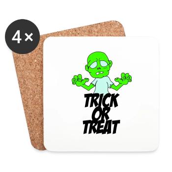 zombie trick or treat - Untersetzer (4er-Set) - Weiß - Vorne