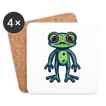 Frog Halloween Animal - Coasters (set of 4) - white - Front
