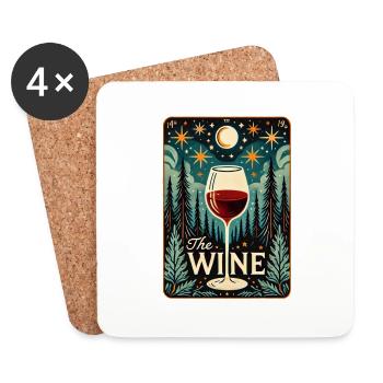La carte de tarot du vin - Dessous de verre (lot de 4) - blanc - Devant
