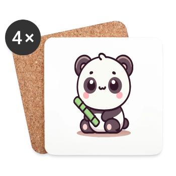 Panda - Coasters (set of 4) - white - Front