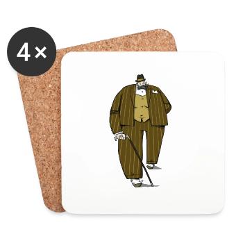 poirot - Dessous de verre (lot de 4) - blanc - Devant