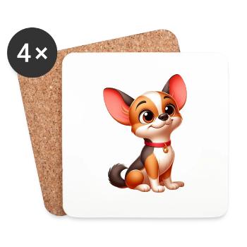 Chihuahua - Coasters (set of 4) - white - Front
