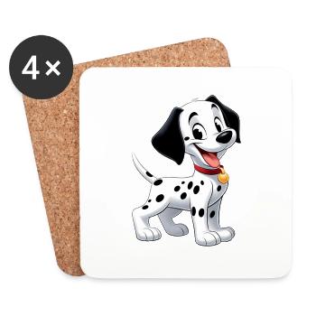dalmatien 5 - Dessous de verre (lot de 4) - blanc - Devant