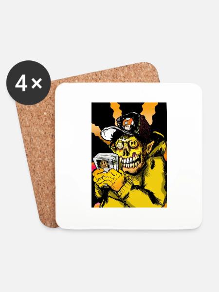 Knuckle - Coasters (set of 4) - white