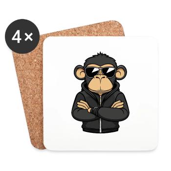 Monkey Comic - Coasters (set of 4) - white - Front