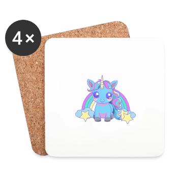 Baby Unicorn Unicorns Kids Child Toddlers - Coasters (set of 4) - white - Front