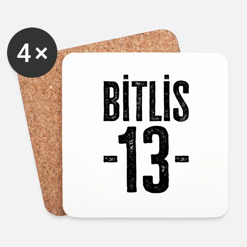 Bitlis 13 – Stolz auf Geschichte und Gemeinschaft - Untersetzer (4er-Set) - Weiß