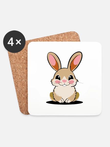 The cuddliest bunny in the world - Coasters (set of 4) - white