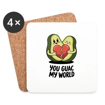 You guac my world - Dessous de verre (lot de 4) - blanc - Devant