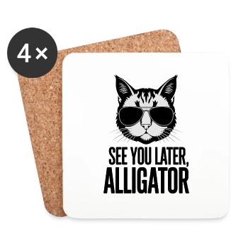 Bis später, Alligator - Untersetzer (4er-Set) - Weiß - Vorne