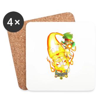 Ikit beschwört Tiki Skate! - Untersetzer (4er-Set) - Weiß - Vorne