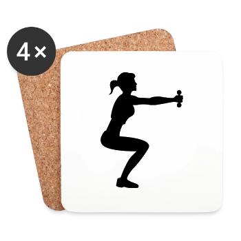 Lady Fitness - Coasters (set of 4) - white - Front