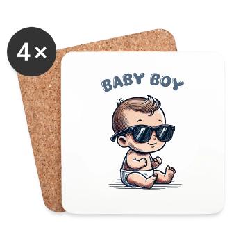 baby sonnenbrille - Untersetzer (4er-Set) - Weiß - Vorne