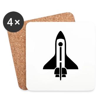 Rocket - Coasters (set of 4) - white - Front