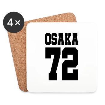 Osaka 72 - Ligue de football - Japon - Tokyo - Kobe - Dessous de verre (lot de 4) - blanc - Devant