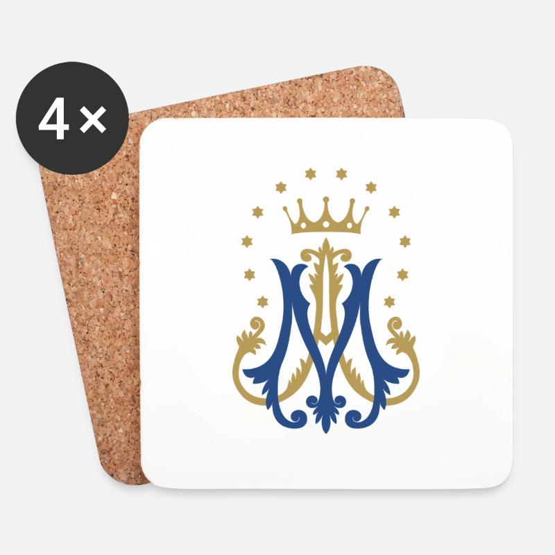 Auspizie Maria - Untersetzer (4er-Set) - Weiß