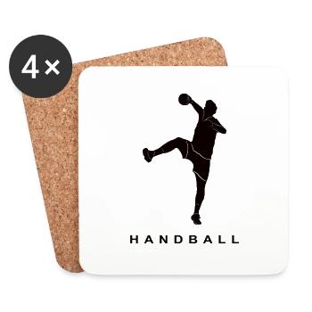 Handball Silhouette - Dessous de verre (lot de 4) - blanc - Devant