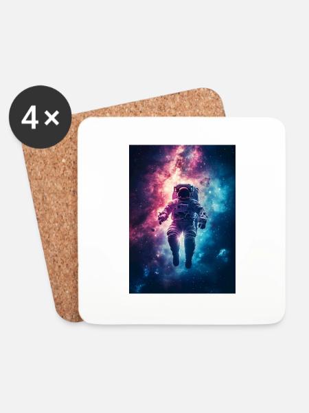 Astronaut 2 - Coasters (set of 4) - white