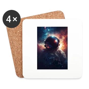 Astronaute 7 - Dessous de verre (lot de 4) - blanc - Devant