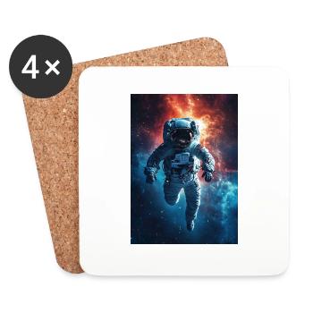 Astronaute 6 - Dessous de verre (lot de 4) - blanc - Devant