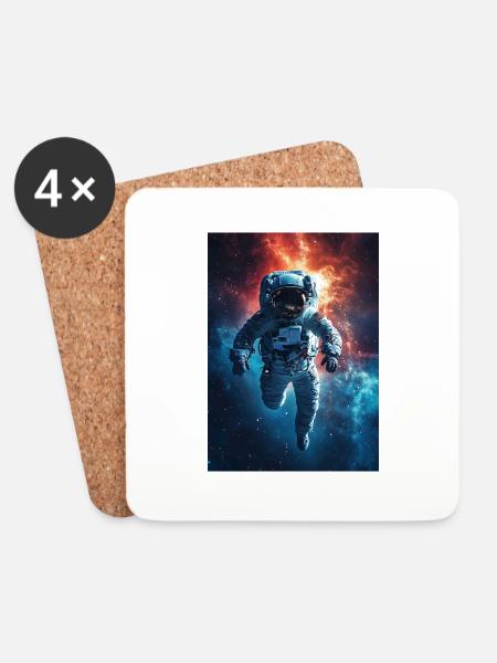 Astronaut 6 - Coasters (set of 4) - white