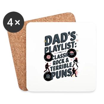 La liste de lecture de papa - Dessous de verre (lot de 4) - blanc - Devant