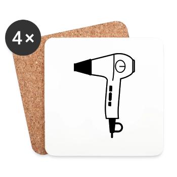 Hair dryer - Coasters (set of 4) - white - Front