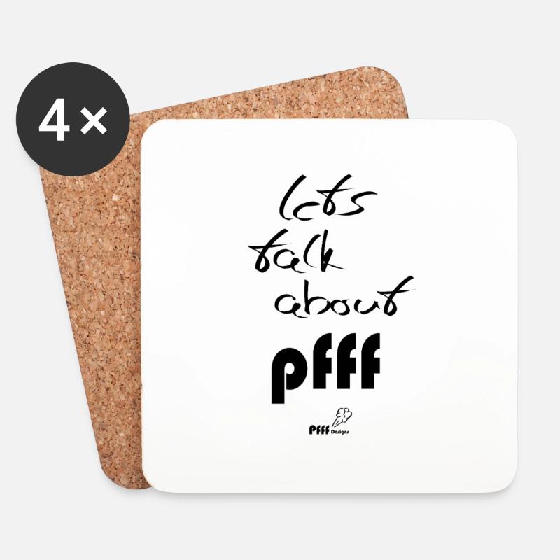 Lets talk about - Coasters (set of 4) - white